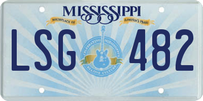 MS license plate LSG482
