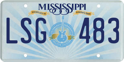 MS license plate LSG483