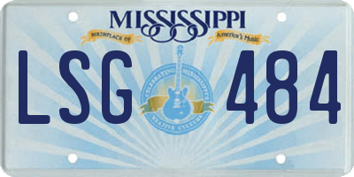 MS license plate LSG484
