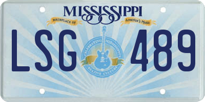 MS license plate LSG489