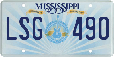 MS license plate LSG490