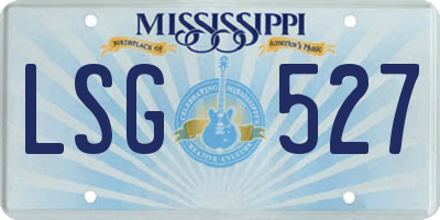 MS license plate LSG527
