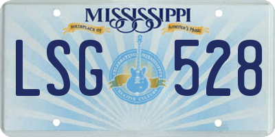 MS license plate LSG528