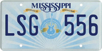 MS license plate LSG556