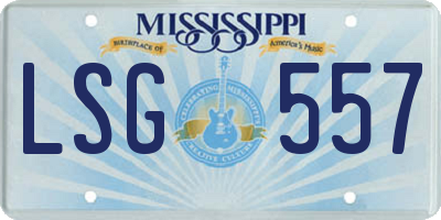 MS license plate LSG557