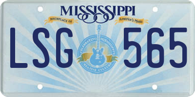 MS license plate LSG565