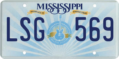 MS license plate LSG569
