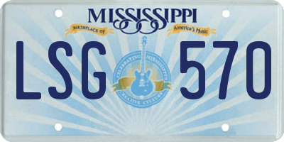 MS license plate LSG570