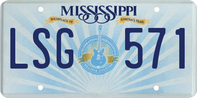 MS license plate LSG571