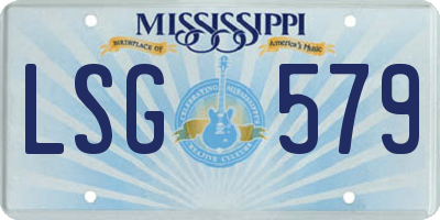 MS license plate LSG579