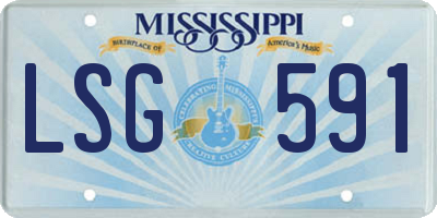 MS license plate LSG591