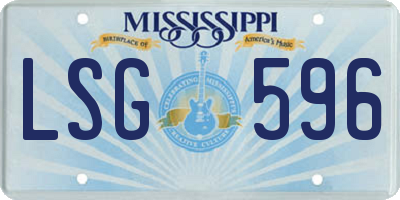 MS license plate LSG596