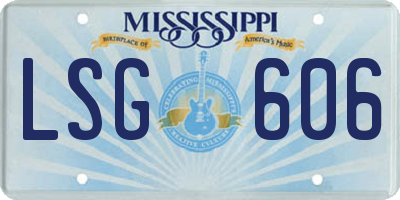 MS license plate LSG606