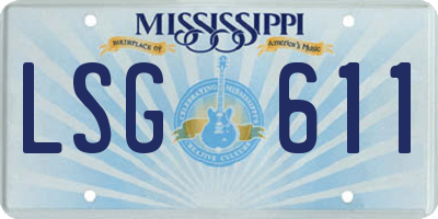 MS license plate LSG611