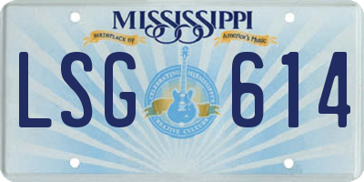MS license plate LSG614