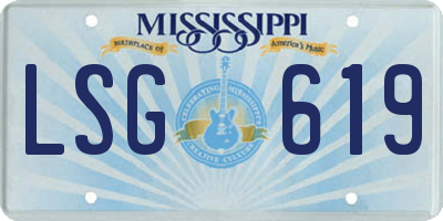 MS license plate LSG619