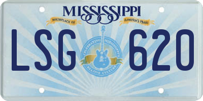 MS license plate LSG620