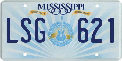 MS license plate LSG621