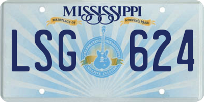 MS license plate LSG624
