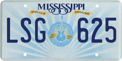 MS license plate LSG625