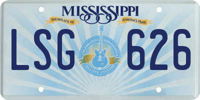 MS license plate LSG626