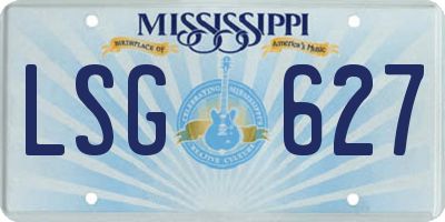 MS license plate LSG627