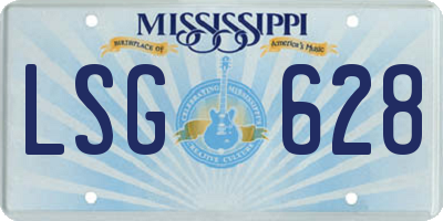 MS license plate LSG628