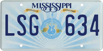 MS license plate LSG634