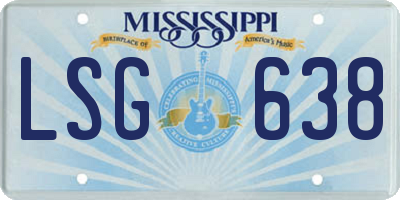 MS license plate LSG638