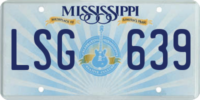 MS license plate LSG639