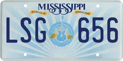 MS license plate LSG656