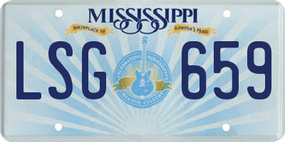 MS license plate LSG659
