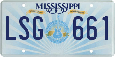MS license plate LSG661