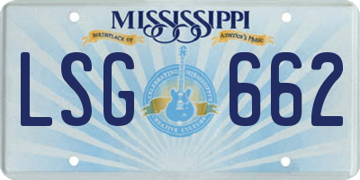 MS license plate LSG662