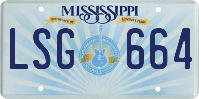MS license plate LSG664