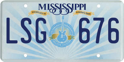 MS license plate LSG676