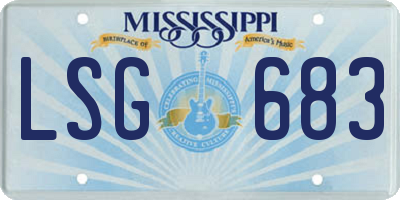 MS license plate LSG683