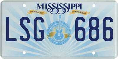 MS license plate LSG686