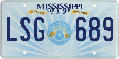 MS license plate LSG689