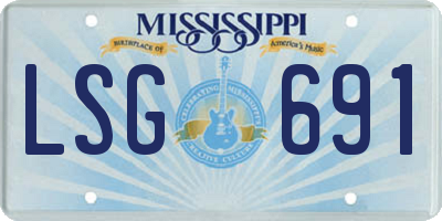 MS license plate LSG691