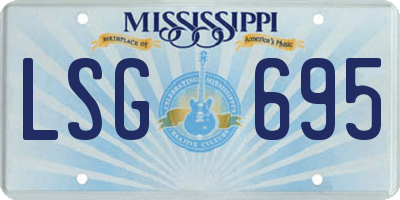 MS license plate LSG695