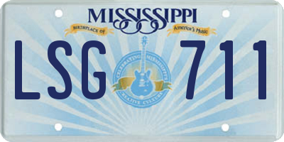 MS license plate LSG711