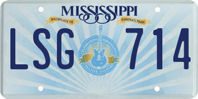 MS license plate LSG714