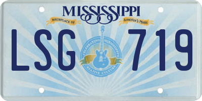 MS license plate LSG719