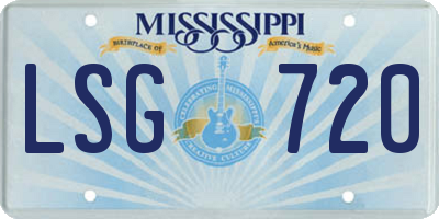 MS license plate LSG720