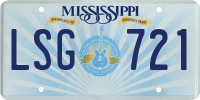 MS license plate LSG721