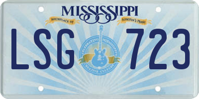 MS license plate LSG723