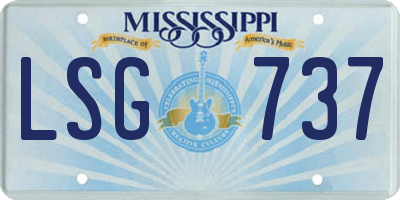 MS license plate LSG737