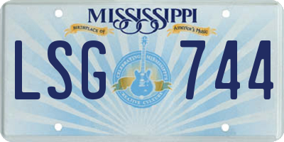 MS license plate LSG744