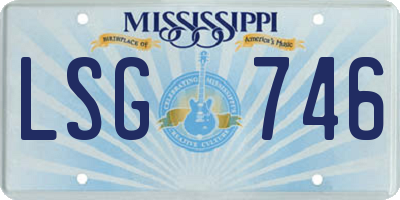MS license plate LSG746
